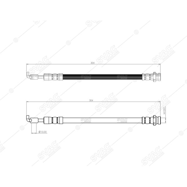 SVAC 80-211 Fren Hortumu Arka Sağ Hyundai I30 Ceed 12- (El Freni Elektrikli Olan Araçlar Icın)