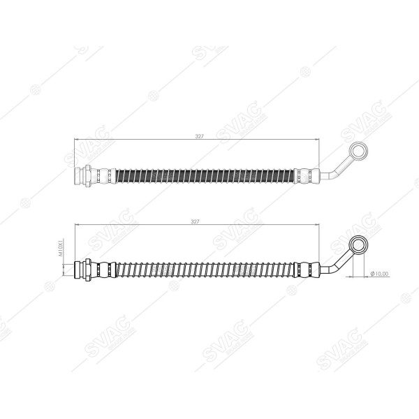 SVAC 80-218 Fren Hortumu Ön Sol H100 Kamyonet 04-