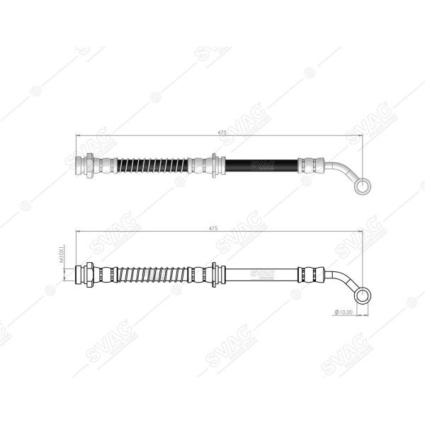 SVAC 80-239 Fren Hortumu Arka Sağ Picanto 04 11 (Absli Araçlar Icın)