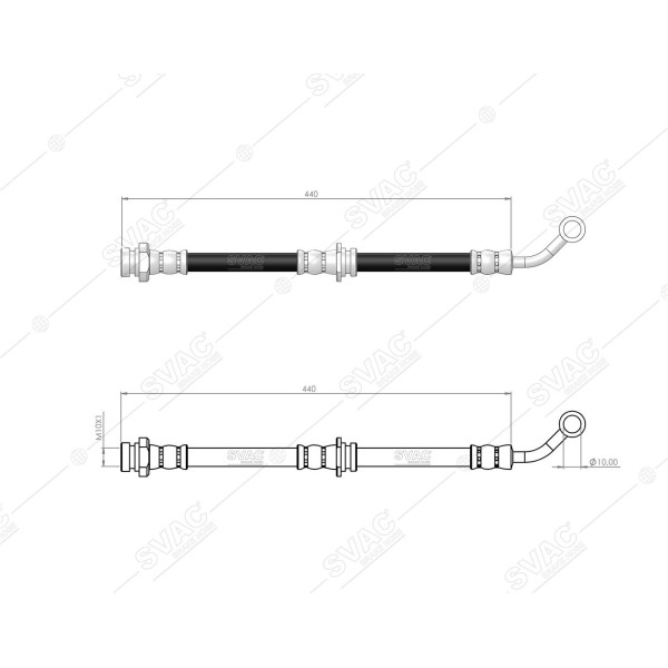 SVAC 80-240 Fren Hortumu Arka Sol Picanto 04 11 (Absli Araçlar Icın) 