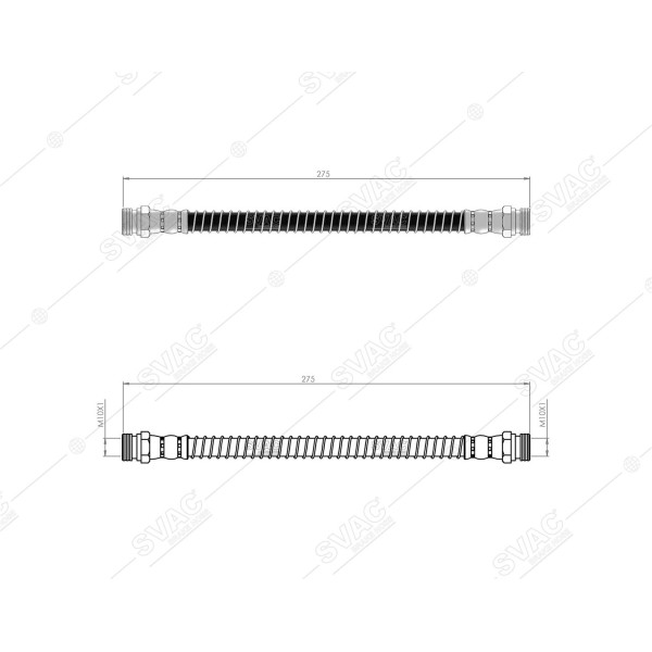 SVAC 80-245 Fren Hortumu Arka Sol Sağ Sonata 93-98 (Abssız Araçlar Icın)