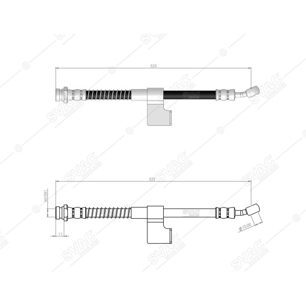 SVAC 800108 Ön Sağ Fren Hortumu Matrıx 01-10