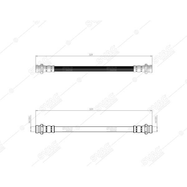 SVAC 800109 Arka Fren Hortumu Matrıx 01-10 