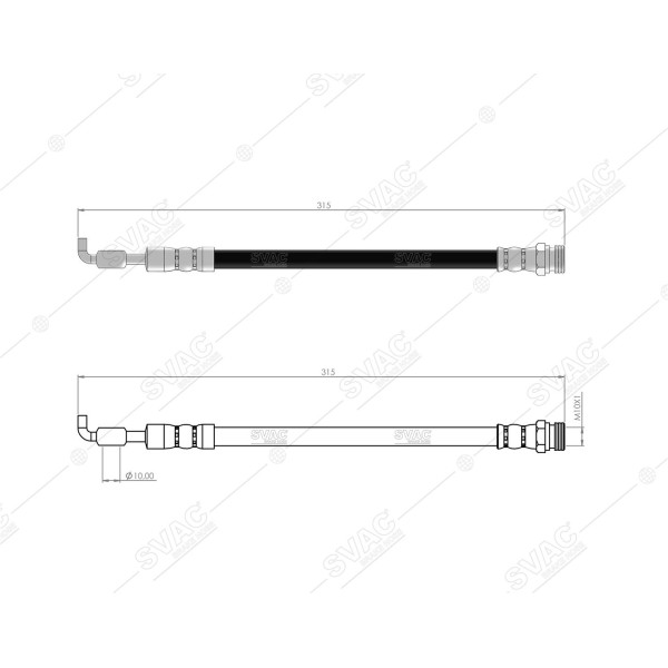 SVAC 800127 Ön Fren Hortumu Besta 96- Bongo 