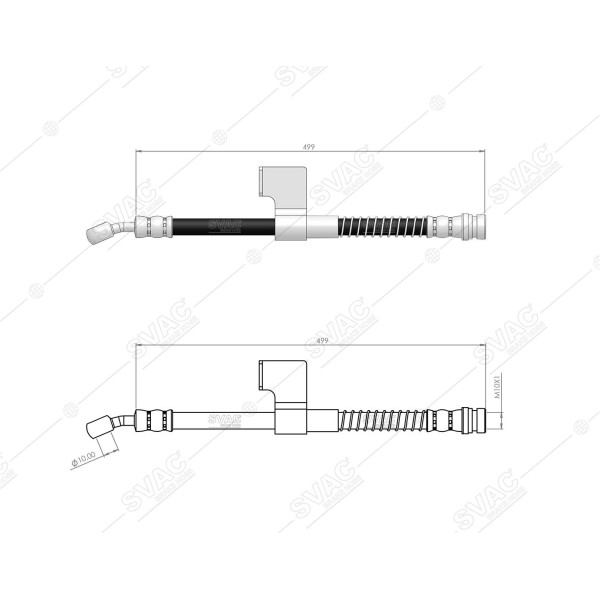 SVAC 800138 Ön Sol Fren Hortumu Accent 02-05