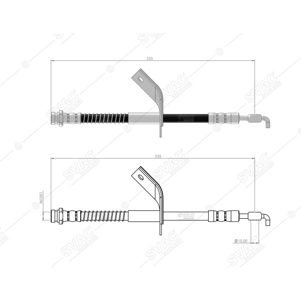 SVAC 800141 Ön Sol Fren Hortumu Cee`D Sw/Pro 06-12 - I30 07-12 