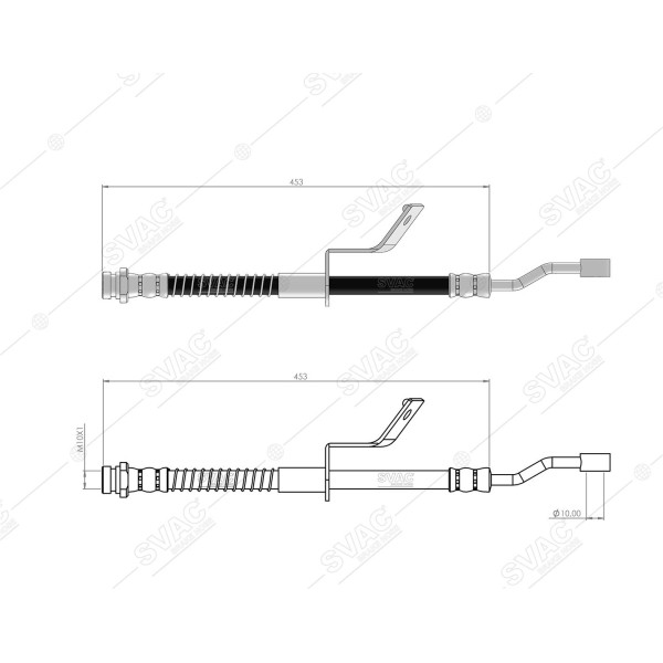 SVAC 800142 Ön Sol Fren Hortumu I20 08- 