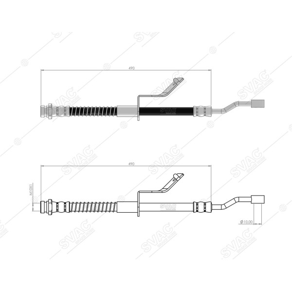 SVAC 800143 Ön Fren Hortumu Accent Blue 07-