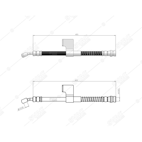 SVAC 800145 Ön Sağ Fren Hortumu Accent 94-02