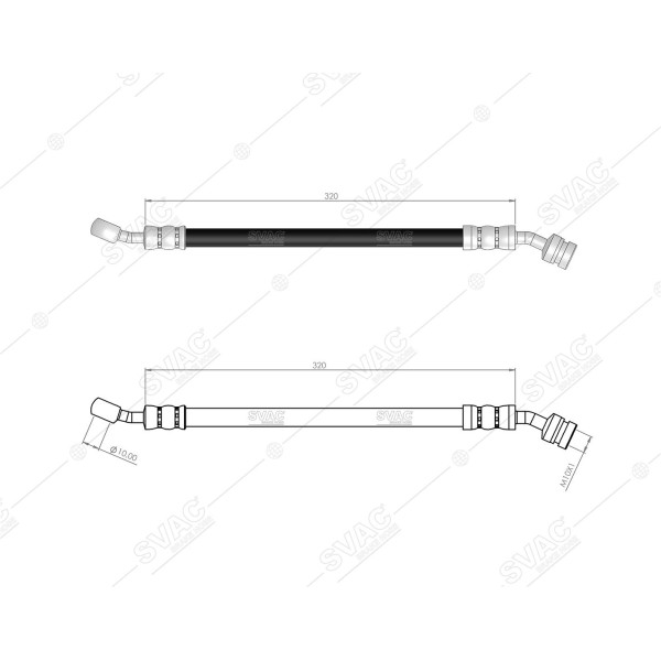 SVAC 800147 Ön Sol Fren Hortumu Santa Fe II 06-12 Sorento II Xm 09- 