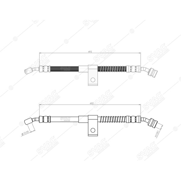 SVAC 800154 Ön Fren Hortumu H-1 08- 