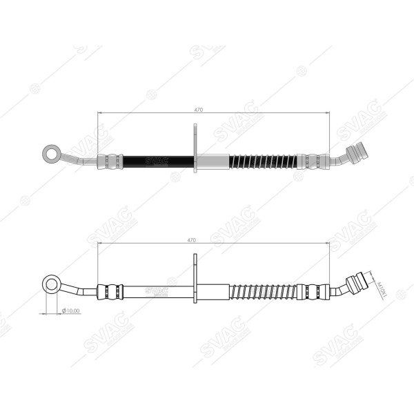 SVAC 800159 Ön Sağ Fren Hortumu Rio II 05-