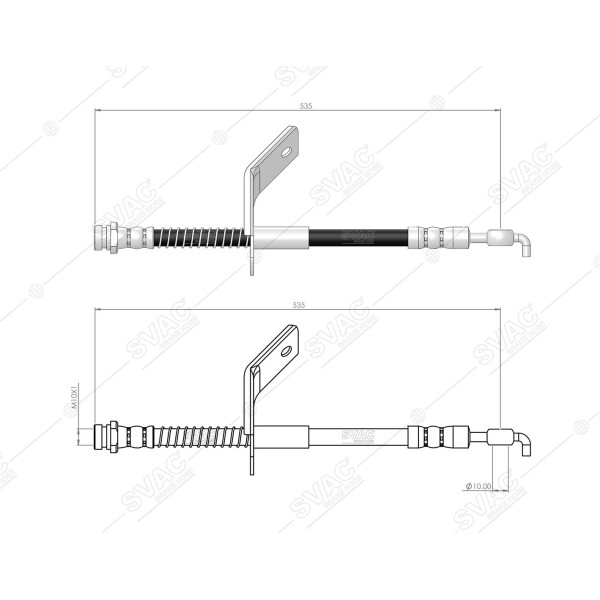 SVAC 800160 Ön Sağ Fren Hortumu Cee`D Sw/Pro 06-12 - I30 07-12 