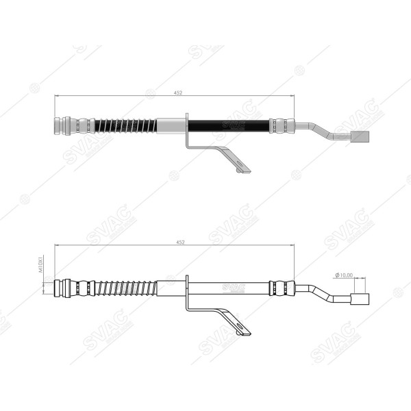 SVAC 800161 Ön Sağ Fren Hortumu I20 08-