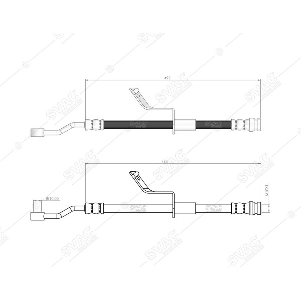 SVAC 800163 Ön Sağ Fren Hortumu Rio III Ub 12-
