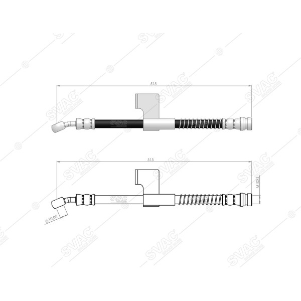 SVAC 800164 Ön Sol Fren Hortumu Accent 94-02 