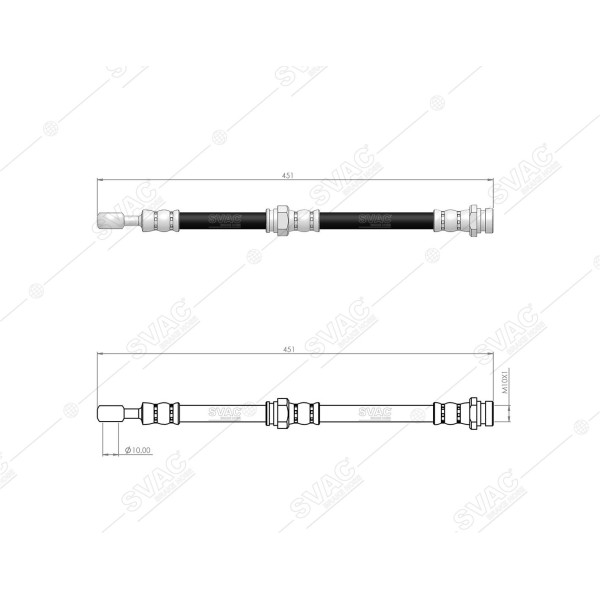 SVAC 800169 Ön Fren Hortumu Sportage 04- Tucson 04-10