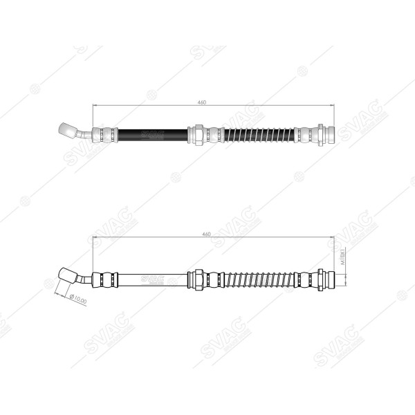 SVAC 800171 Ön Sağ Fren Hortumu Trajet 01-08