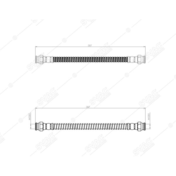 SVAC 800175 Arka İç Sağ/Sol Fren Hortumu Sorento I 02-09