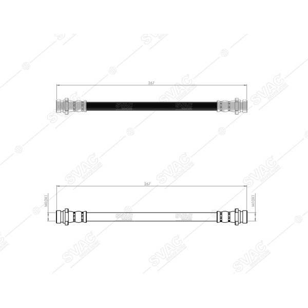 SVAC 800184 Arka Fren Hortumu Accent 94-02 