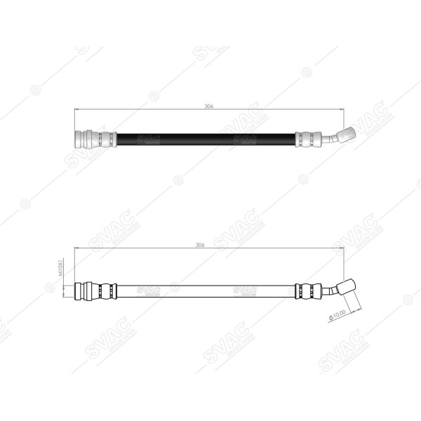 SVAC 800192 Arka Sağ Fren Hortumu Cee`D Sw/Pro 06-12 - I30 07-12 