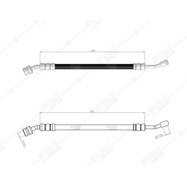 SVAC 800209 Arka İç Fren Hortumu H-1 Absli 08-