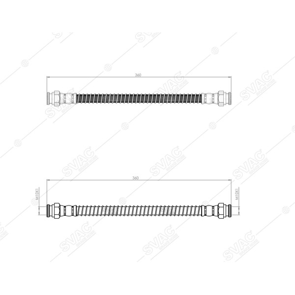 SVAC 800220 Arka Sol Fren Hortumu Starex 97-08