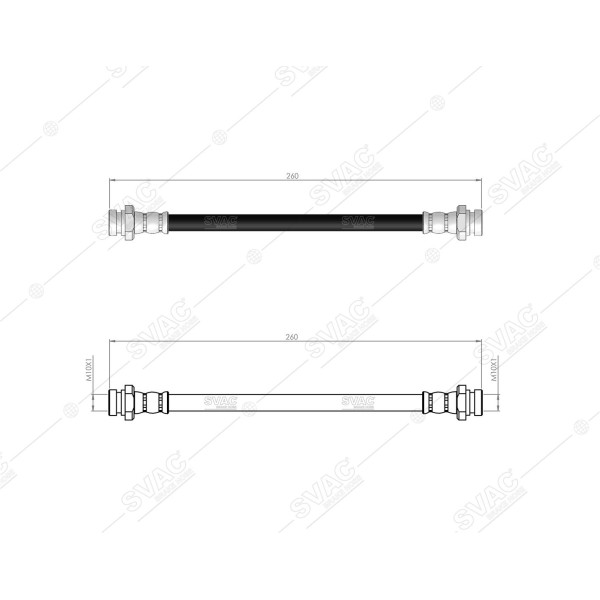 SVAC 800238 Arka Sağ-Sol Fren Hortumu Kia Picanto Abssız Araçlar Icın 04-11 
