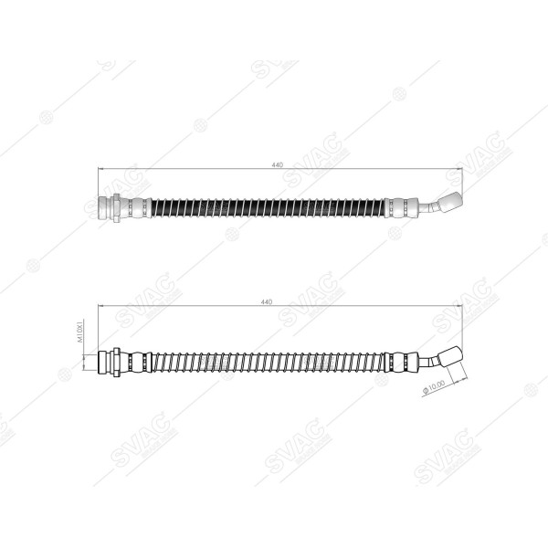 SVAC 800243 Ön Sağ Fren Hortumu Sonata III 93-98