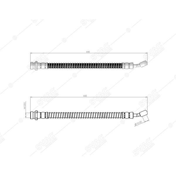 SVAC 800244 Ön Sol Fren Hortumu Sonata III 93-98