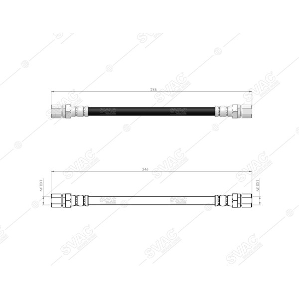 SVAC 800254 Arka Fren Hortumu Nubira 05- 