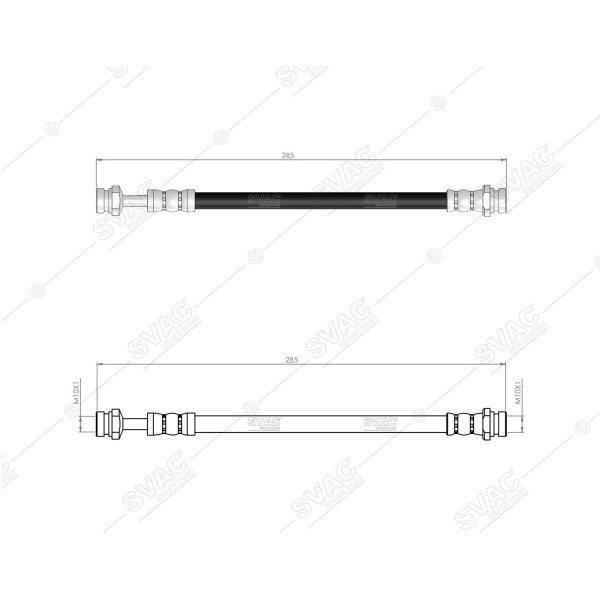 SVAC 800268 Arka İç Fren Hortumu H-1 Abssız 08-