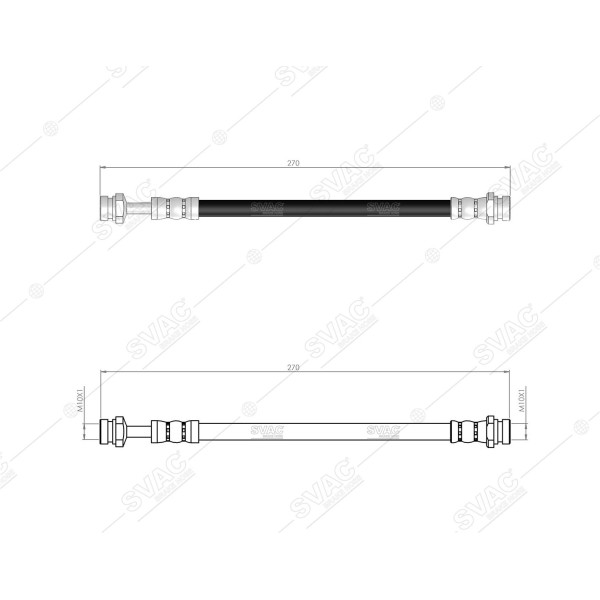 SVAC 800269 Arka Dıs Fren Hortumu H-1 Abssız 08- 