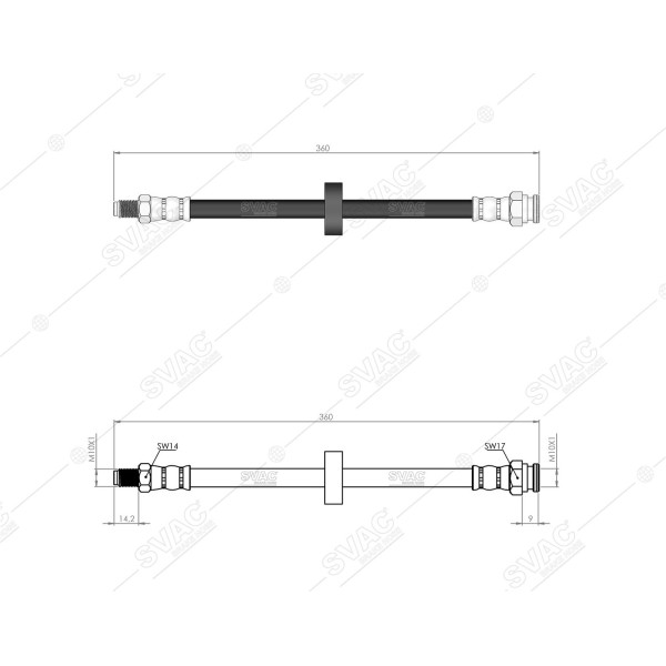 SVAC 90-117 Arka Fren Orta Hortumu Jumper Boxer Ducato - 03 
