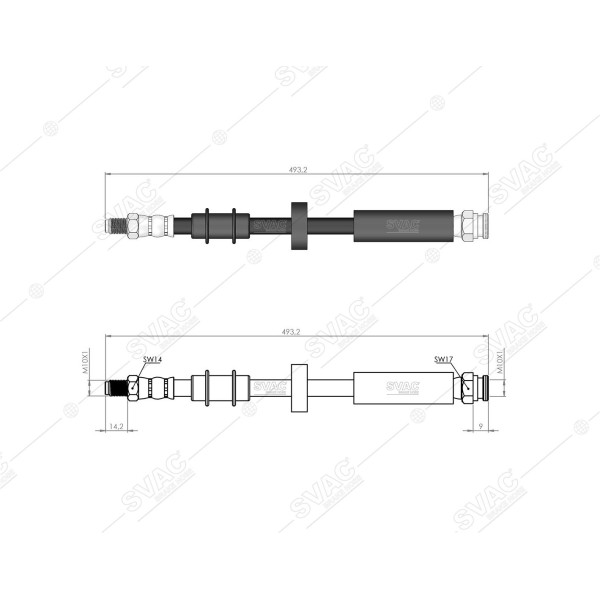 SVAC 90-119 Fren Hortumu Ön Ducato / Boxer / Jumper 02-