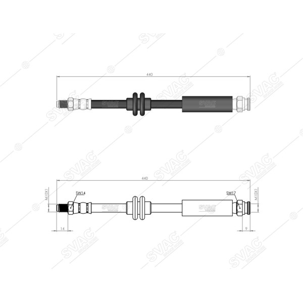 SVAC 90-122 Arka Fren Hortumu (Sag / Sol) Ducato III Boxer III Jumper III 06-