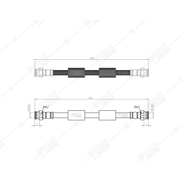 SVAC 90-123 Arka İç Fren Hortumu Fiat Egea 15- 