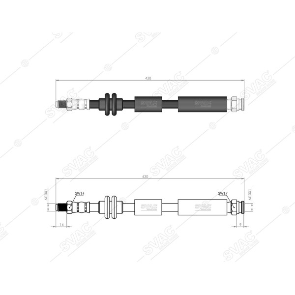 SVAC 90-125 Ön Fren Hortumu Egea 15- Mga-51955