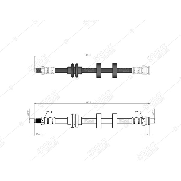 SVAC 90-144 Ön Fren Hortumu Palio Albea Siena 