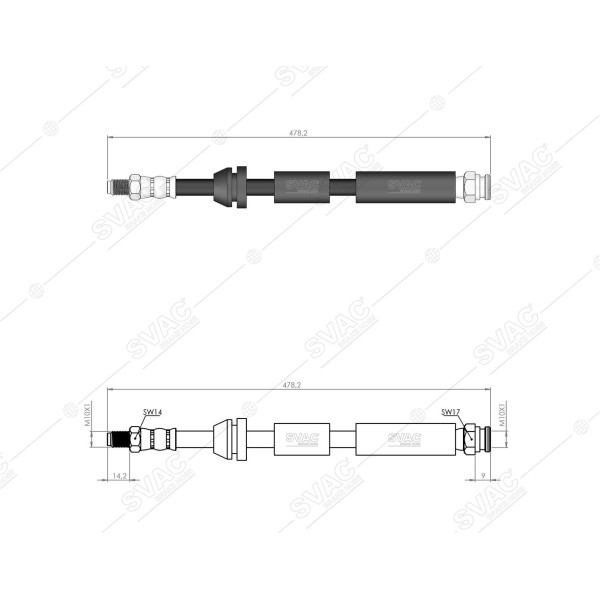 SVAC 90-155 Ön Fren Hortumu Punto 99-09