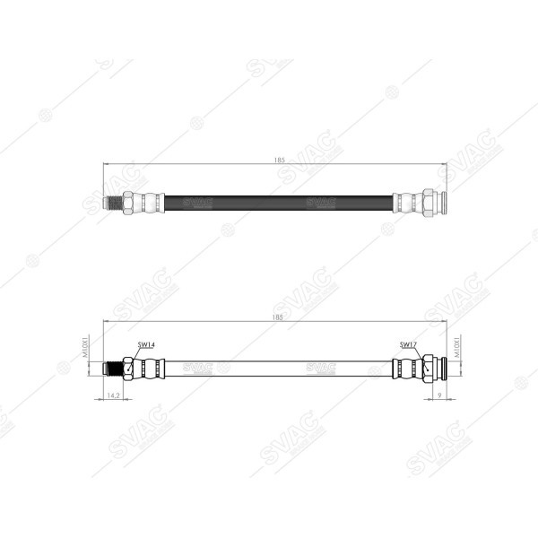 SVAC 90-167 Arka Fren Hortumu Ducato Boxer II Jumper 