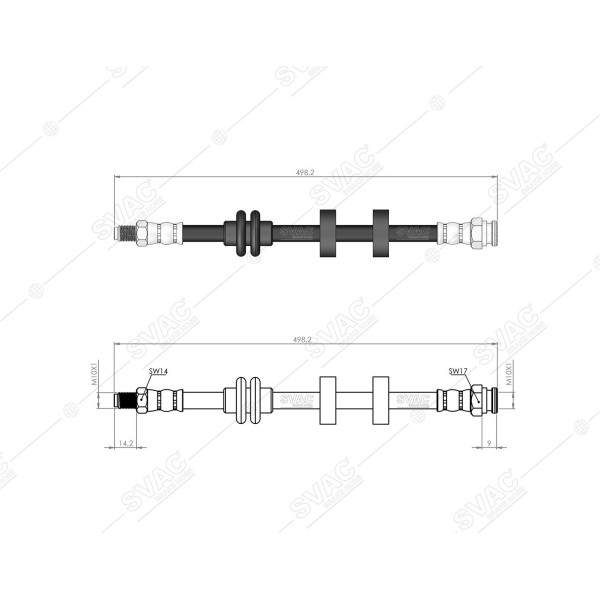 SVAC 900110 Ön Fren Hortumu Doblo 01-10 