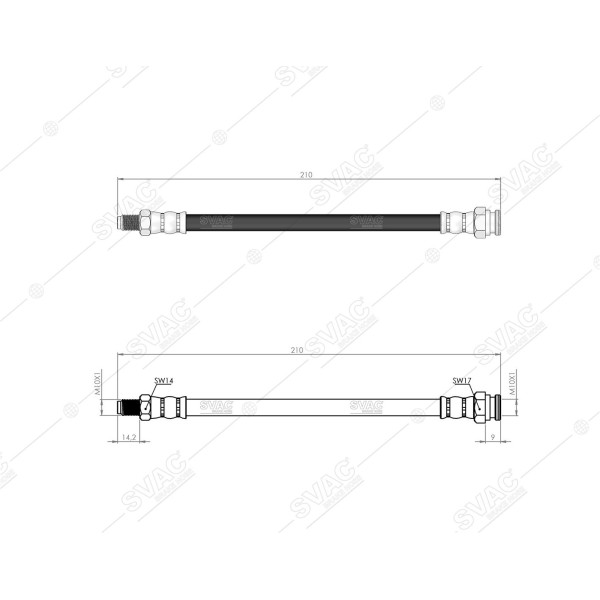 SVAC 900124 Arka Dıs Fren Hortumu Egea 15- 