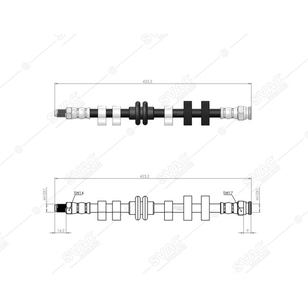SVAC 900168 Ön Sağ Fren Hortumu Tempra-Tipo 88- 