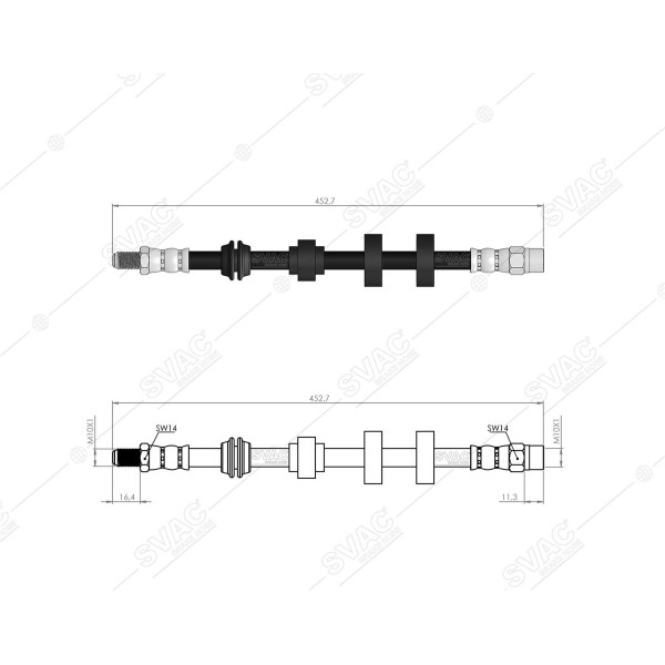 SVAC 92-107 Fren Hortumu Ön Sağ/Sol Volvo Xc60 I 08-17