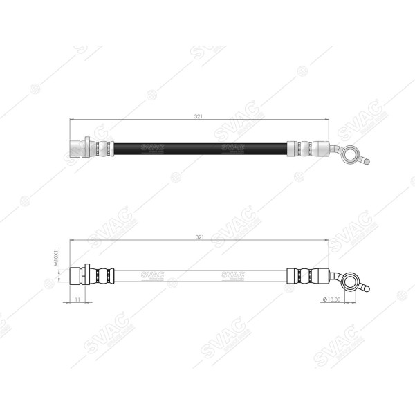 SVAC 92-115 Fren Hortumu Arka Ford Galaxy 07-14 S-Max 07-14 Volvo S60 II (134) 2.0 T 10- S80 II (124 