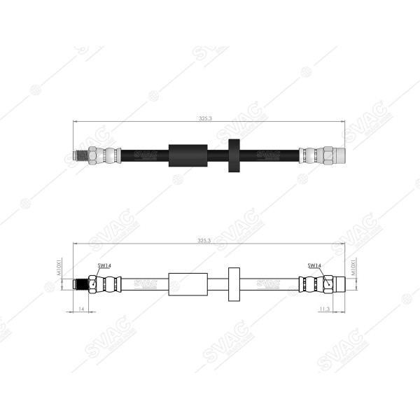 SVAC 92-119 Ön Fren Hortumu Volvo S60 I 00 - 10 V70 II 99 - 08 