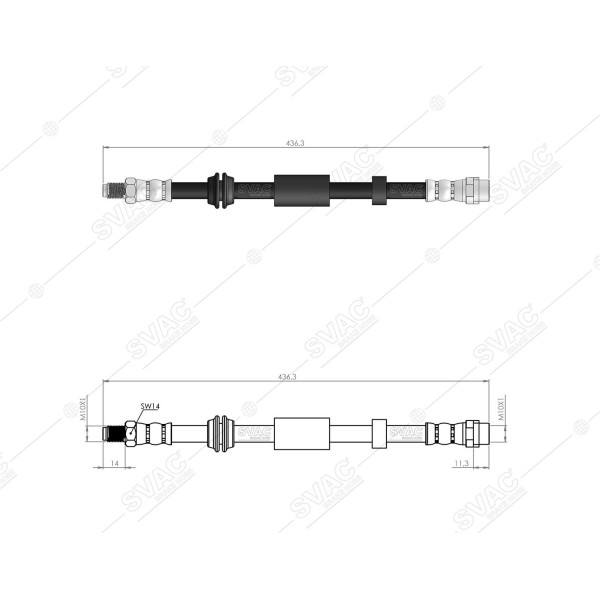 SVAC 92-123 Ön Fren Hortumu Volvo C70 II 06 - 13 S40 II 05 - 12 V50 05 - 12 