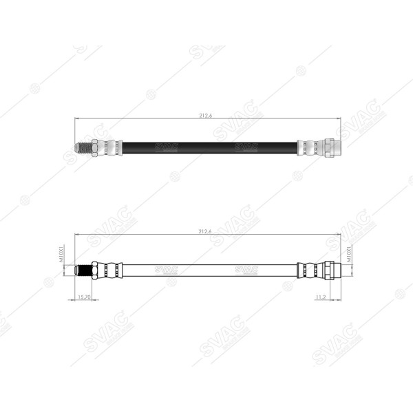 SVAC 92-125 Fren Hortumu Arka Sağ/Sol Volvo S80 II (124) 08-12V70 III (135) 07-12