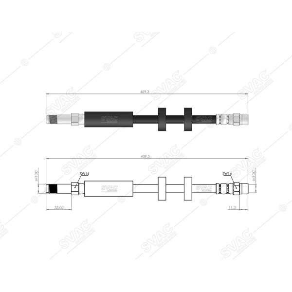 SVAC 92-126 Fren Hortumu Ön Sağ/Sol Volvo Xc90 I (275) 02-14